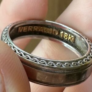 Verragio Men’s Wedding Band in 18k white gold